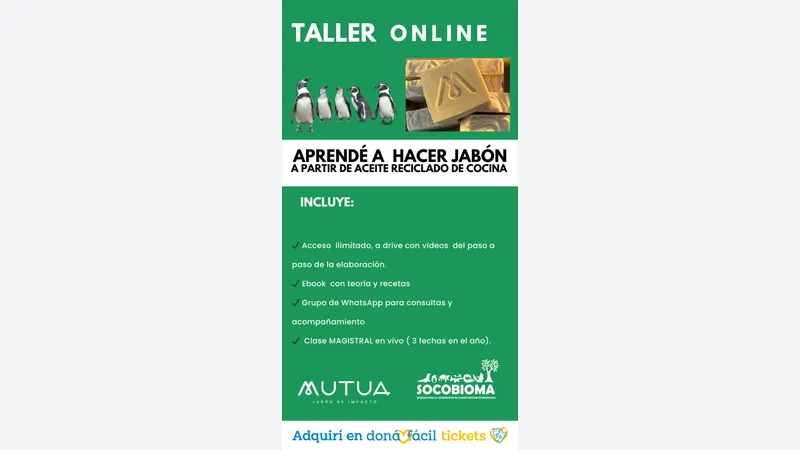 Imagen de ticket: Taller online de fabricación de jabón